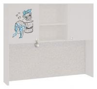 Гламур Надстройка белый/белый глянец