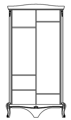 Шкаф для одежды Мокко ММ-316-01/02Б. Фото №2