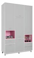 Шкаф комбинированный Polini kids Mirum 2335, серый фото Шкаф комбинированный Polini kids Mirum 2335, серый. Фото №1