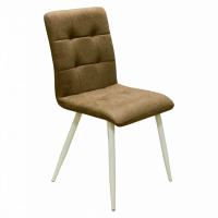 Стул Доби (Каркас (белый 9016 матовый) тк. коллекции Safari коричневый 021)