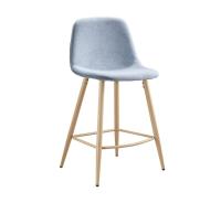 Стул полубарный 350S голубой/дерево. Фото №1