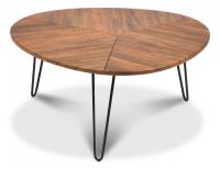 Стол журнальный WEBSTER МДФ/металл, 80*75*35,5 см, Дуб Американский (ножки черные)