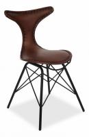 Стул Secret De Maison HORN ( mod. M-19852)  металл/кожа буйвола, 49х56х81см, коричневый  (поставляется по 2 шт)