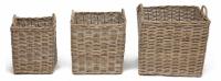 Корзина Secret De Maison Nambo (набор из 3 штук)  натуральный ротанг, 57*57*50/58, 47*57*47/55, 36*36*43/50 см, Натуральный Кубу / Natural K. Фото №1