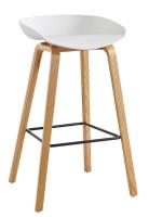 Стул барный BY003 белый бук/матовый черный металл фото Стул барный BY003 белый бук/матовый черный металл. Фото №1