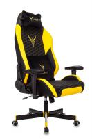 Кресло игровое Knight Neon черный/желтый соты эко.кожа с подголов. крестовина металл