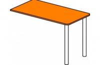 Стол приставной на двух металлических опорах Силуэт