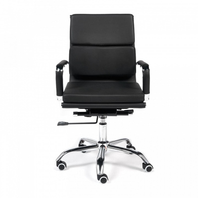 Кресло BESTO-LOW кож/зам, черный. Фото