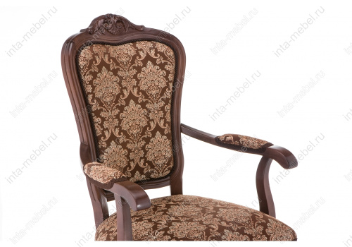 Стул деревянный Руджеро с мягкими подлокотниками орех / шоколад. Фото №17