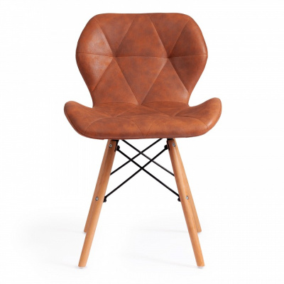 Стул STUTTGART (mod. 74) экокожа/дерево береза/металл, 50 х 47 х 73 см, античный коричневый RH02-13/натуральный (поставляется по 4 шт). Фото №2