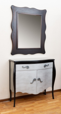 Тумба 473 Plata Envejesida/Negro Roto. Фото №2