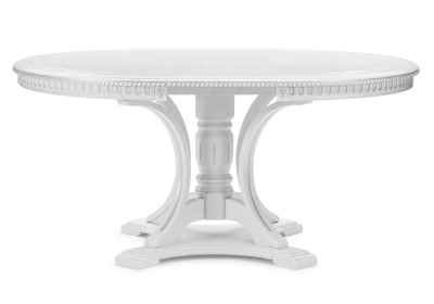 Стол деревянный Нозеан белый / серебро. Фото №3