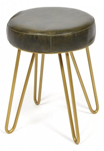 Стул  Secret De Maison FIX ( mod. 4355-G)  металл/кожа буйвола, 33x33x44, античный зеленый  (поставляется по 2 шт). Фото №1