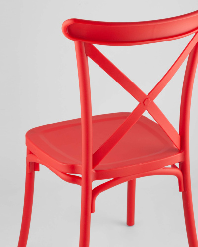 Стул Кроссбэк пластиковый красный. Фото №8