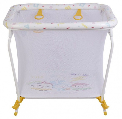 Манеж Polini Kids Малышарики Солнечный день, белый. Фото