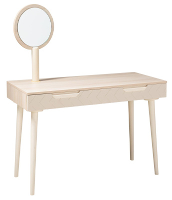 Зеркало для стола туалетного Сканди Жемчужно-белый. Фото