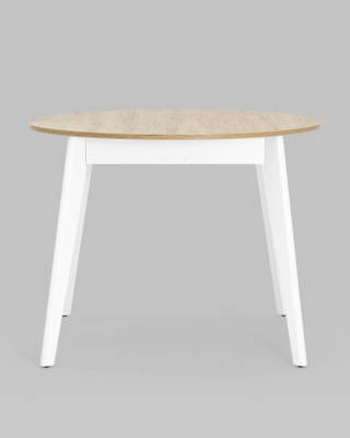 Стол Rondo 100-135*100 дуб/белый. Фото №4