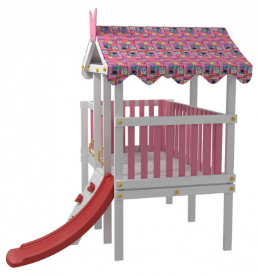 Комплекс игровой ДК7Р, розовый, серый фото Комплекс игровой ДК7Р, розовый, серый. Фото №3