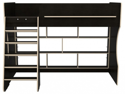 Кровать-чердак Р432-П Капризун 1, древесина коричневая светлая дуб. Фото