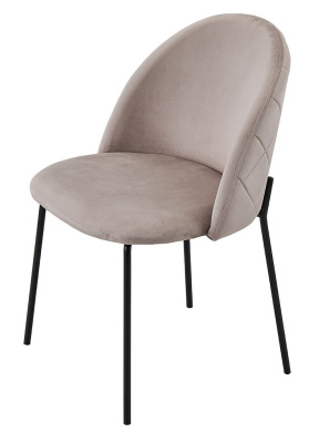 Стул C-962 бежевый/матовый черный. Фото