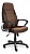 Кресло INTER кож/зам/флок/ткань, коричневый, 36-36/6/TW-24