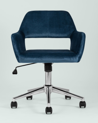 Кресло офисное Ross велюр синий. Фото №5