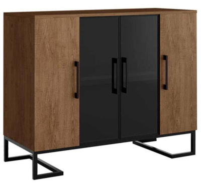 Тумба под оргтехнику Loft Дуб Табак. Фото №2