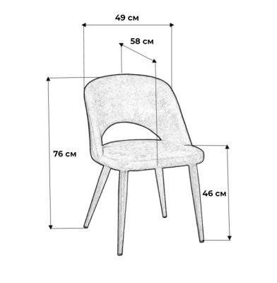 Кресло Lars Грей/Чёрный фото Кресло Lars Грей/Чёрный. Фото №3