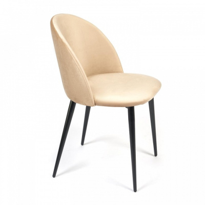 Стул MONRO (mod. 710) ткань/металл, 56х51х80 см, высота до сиденья 47 см, бежевый barkhat 5/черный (поставляется по 4 шт). Фото