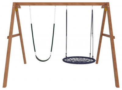 Качели детские Р911-23, коричневый. Фото №4