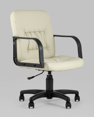 Кресло офисное Марк экокожа кремовый. Фото