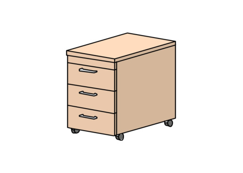 Тумба с ящиками ДСП Европа Лайт. Фото №1