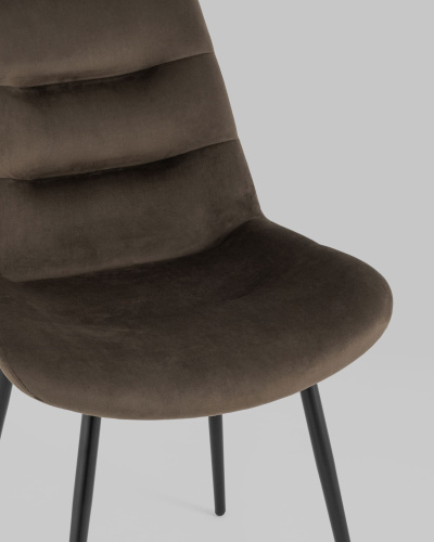 Стул Остин велюр тёмно-коричневый. Фото №9