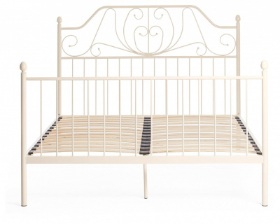 Кровать ERIC Wood slat base металл, 160*200 см (Queen bed), Белый (butter white). Фото