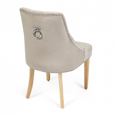 Стул Secret De Maison Prima (mod. C004) дерево береза, ткань: вельвет, 52х61х90см, светло-серый (поставляется только по 2 шт). Фото