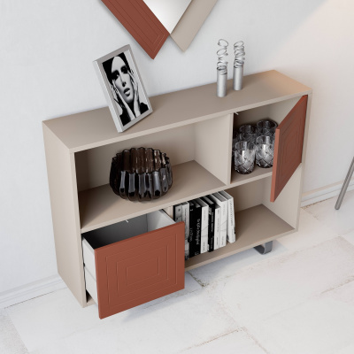 Узкая тумба NORA 3045.2 Almendra/Teja. Фото