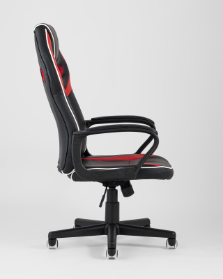 Кресло игровое TopChairs Racer Lighti черное с красным. Фото №4