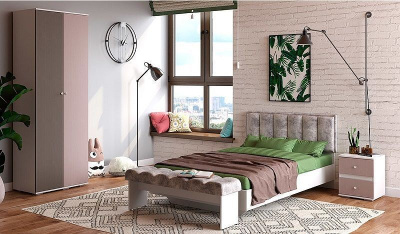 Шкаф платяной Мемори,бежевый. Фото