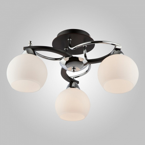 Потолочная люстра Eurosvet Larion 9654/3 хром/венге. Фото №1