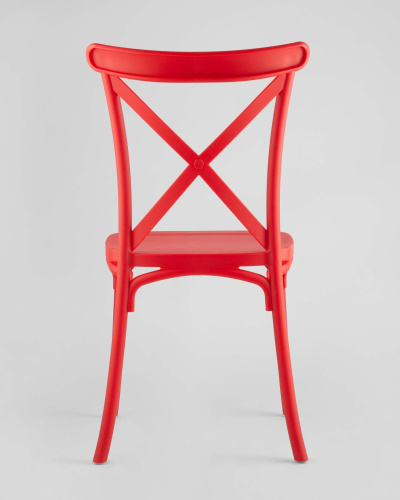 Стул Кроссбэк пластиковый красный. Фото №6