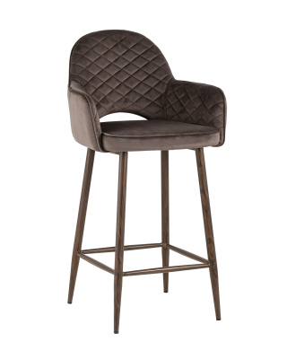 Стул полубарный Венера диамант велюр коричневый фото Стул полубарный Венера диамант велюр коричневый. Фото №2