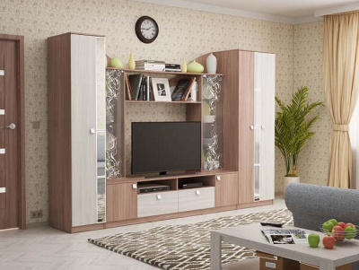 Гармония Мини- Стенка ясень шимо темный/ясень шимоСветлый. Фото