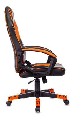 Кресло игровое Zombie GAME 16 черный/оранжевый текстиль/эко.кожа крестовина пластик фото Кресло игровое Zombie GAME 16 черный/оранжевый текстиль/эко.кожа крестовина пластик. Фото №5