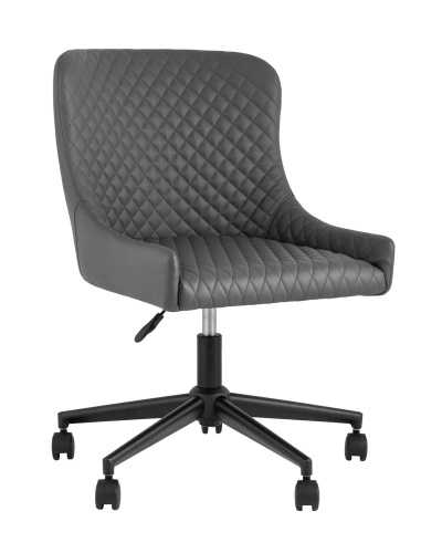 Стул офисный Ститч Хани экокожа серый. Фото №1