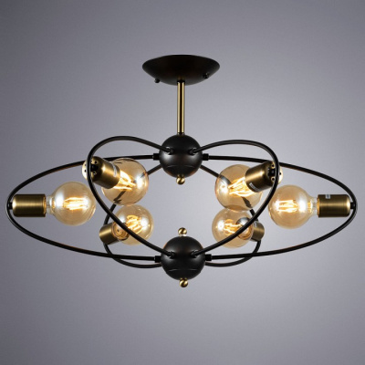Люстра на штанге Arte Lamp Glasgow A1963PL-6BK фото Люстра на штанге Arte Lamp Glasgow A1963PL-6BK. Фото №2