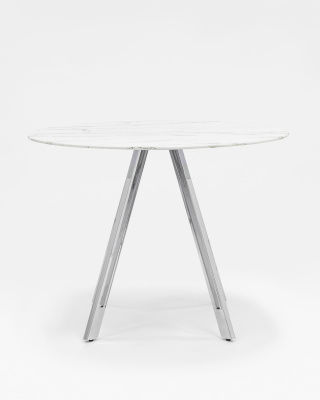 Стол обеденный Хьюстон D100 белый стеклянный фото Стол обеденный Хьюстон D100 белый стеклянный. Фото №4