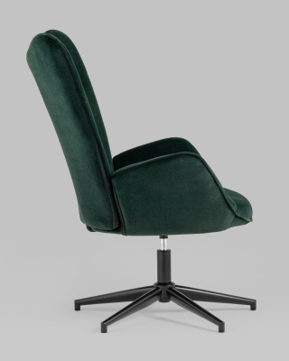 Кресло Филадельфия велюр изумрудный ножка черная. Фото