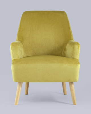 Кресло Хантер велюр горчичный. Фото