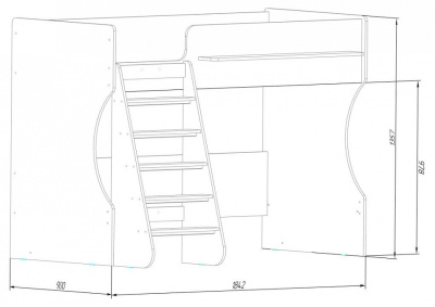 Кровать-чердак Р432 Капризун 1, оранжевый фото Кровать-чердак Р432 Капризун 1, оранжевый. Фото №5