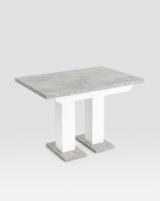 Стол Clyde 110-168*75 бетон/белый фото Стол Clyde 110-168*75 бетон/белый. Фото №3